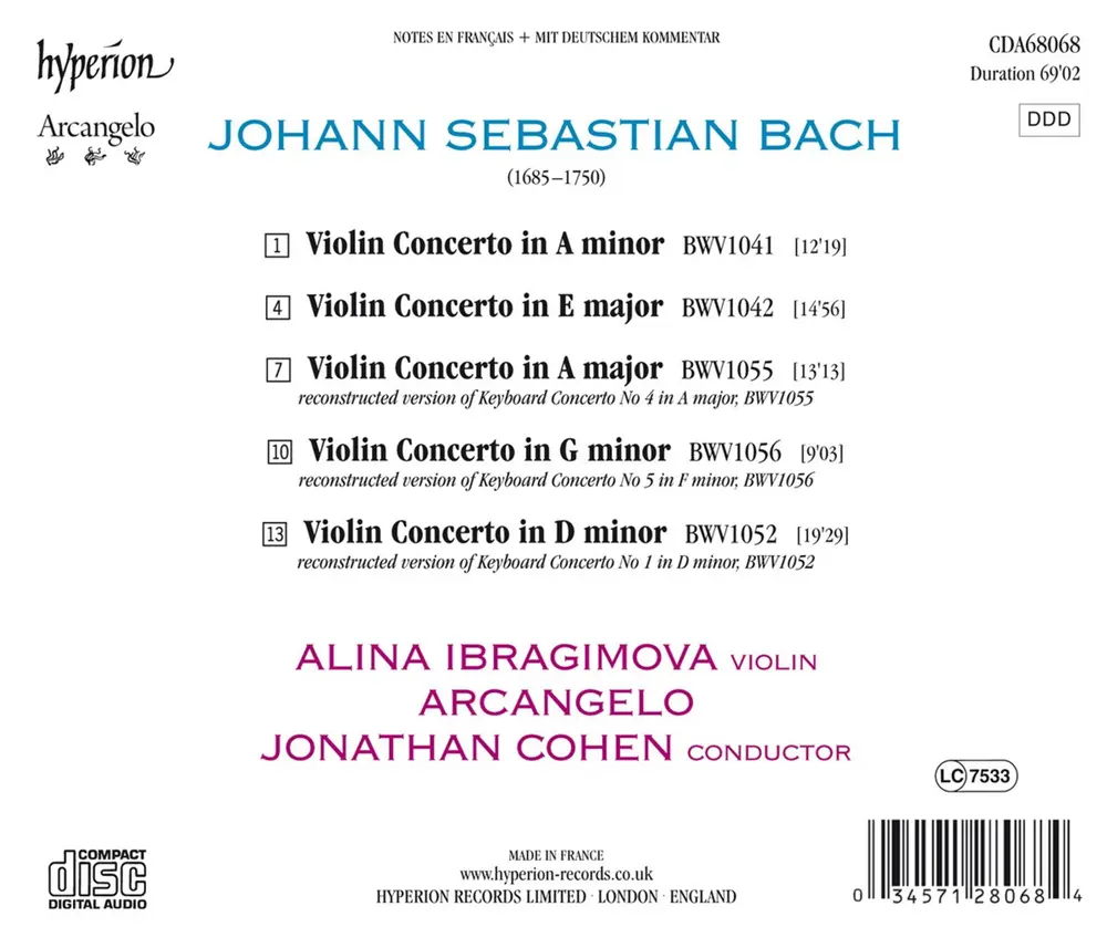 Alina Ibragimova – BACH: VIOLIN CONCERTOS (CD)