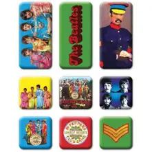 The Beatles – Sgt Pepper 9 Piece Set (Epoxy Magnet Set) (Magnetka)