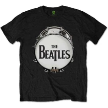 The Beatles, Tričko Original Drum Skin, Unisex, Čierna