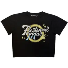 Croptop Ladies Crop Top: Circle Logo (Black)