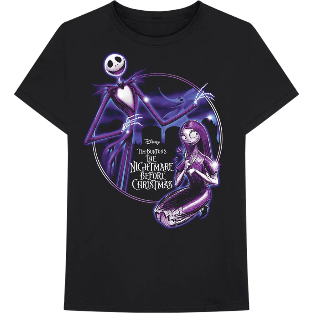 The Nightmare Before Christmas – Purple Graveyard (Negru) (Tricou)