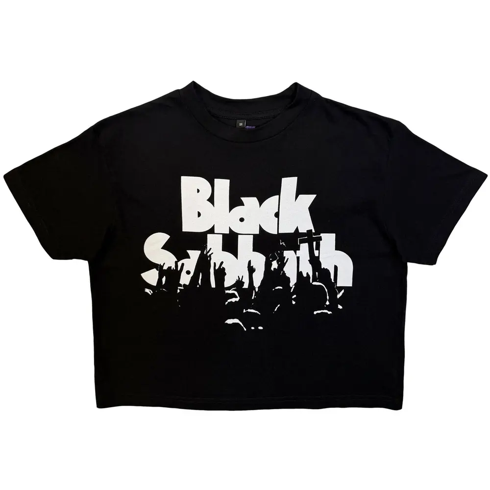 Ladies Crop Top: California Audience (Black)