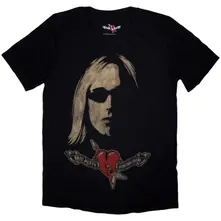 Tom Petty & The Heartbreakers, Tričko Shades & Logo, Unisex, Čierna