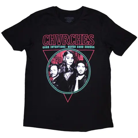 Chvrches – Tričko Good Intentions (Čierna), Unisex, Čierna