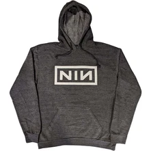 Nine Inch Nails, Mikina Classic Logo, Unisex, Šedá