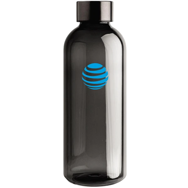 Water bottle with metallic lid