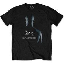 2Pac, Tričko Changes, Unisex, Čierna