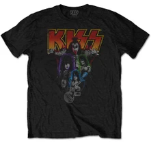 Kiss, Tričko Neon Band, Unisex, Čierna