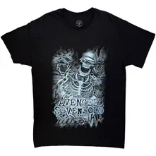 Avenged Sevenfold A7X, Tričko Chained Skeleton, Unisex, Čierna