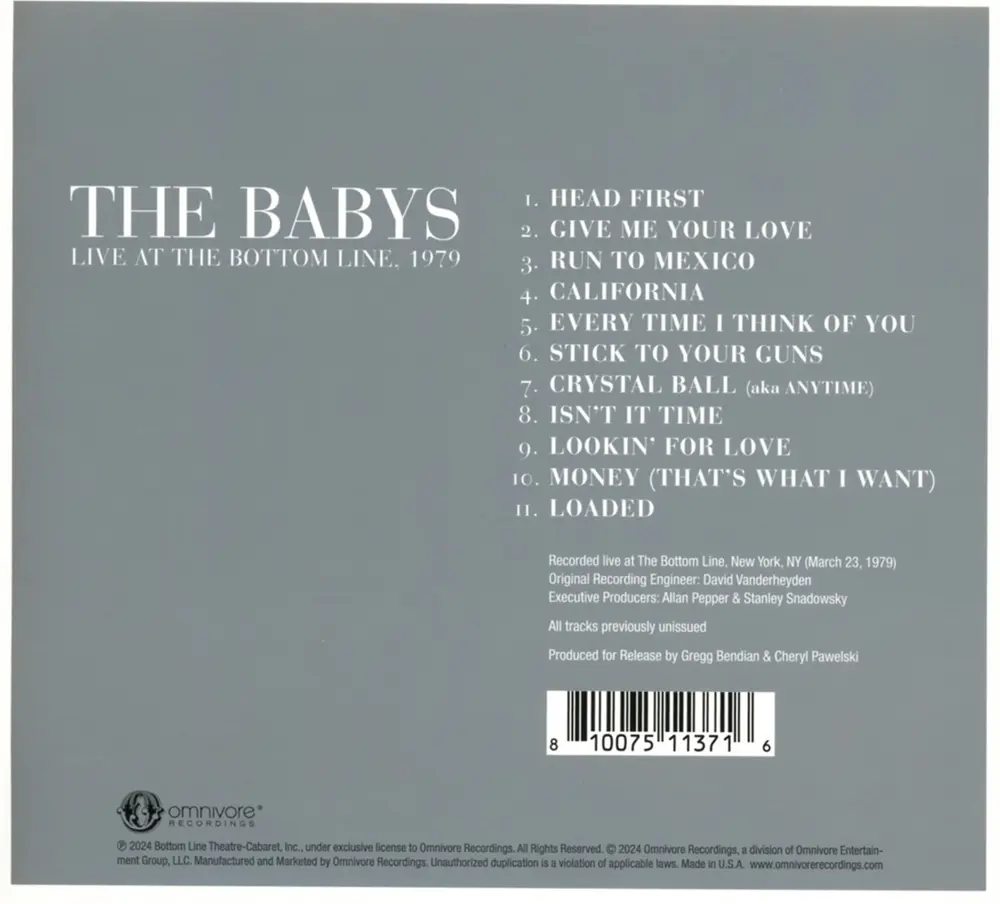 LIVE AT THE BOTTOM LINE, 1979