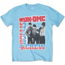 Run-DMC, Tričko Hollis Crew, Unisex, Modrá
