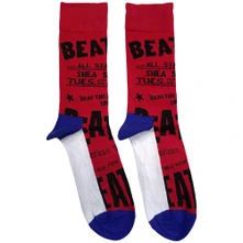 The Beatles, Ponožky USA, Unisex, Červená