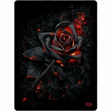 Fleece Blanket: Burnt Rose (Black) (Double Sided) (Double) thumbnail