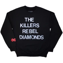 The Killers, Crewneck Tour '24 Rebel Diamonds Stacked, Unisex, Čierna