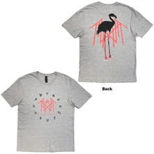 Tričko Unisex T-Shirt: Flamingo Pink Logo (Grey) (Back Print)