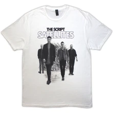 The Script, Tričko Satellites Photo, Unisex, Biela