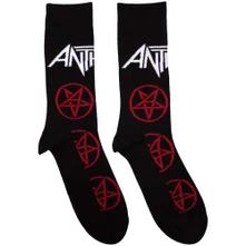 Anthrax, Ponožky Pentathrax Pattern, Unisex, Čierna