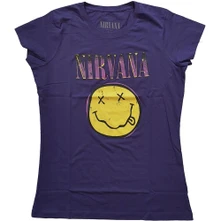 Nirvana, Tričko Xerox Smiley Pink, Žena, Fialová