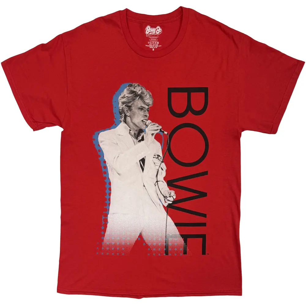 David Bowie – Retro Portrait (Červená) (Tričko)