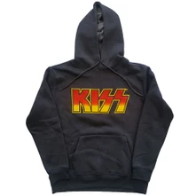 Kiss, Mikina Classic Logo, Unisex, Šedá