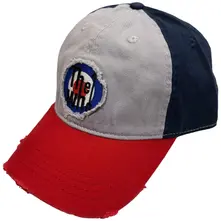 Unisex Baseball Cap: Target Logo Tricolor (Grey, Navy Blue & Red) thumbnail