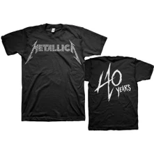 Metallica, Tričko 40th Anniversary Songs Logo, Unisex, Čierna
