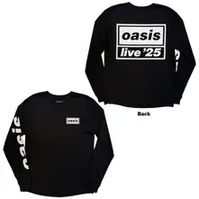 Unisex Long Sleeve T-Shirt: Live '25 Lockup (Black) (Back Print & Ex-Tour)