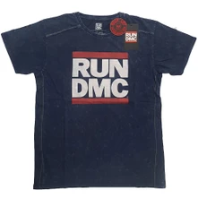Run-DMC, Tričko Logo, Unisex, Modrá