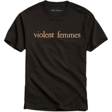 Violent Femmes, Tričko Salmon Pink Vintage Logo, Unisex, Čierna