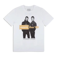 Oasis, Tričko Live '25 Gold Photo, Unisex, Biela