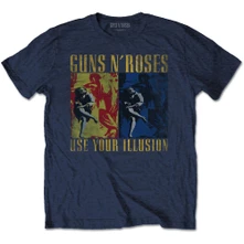 Guns N’ Roses, Tričko Use Your Illusion Navy, Unisex, Modrá