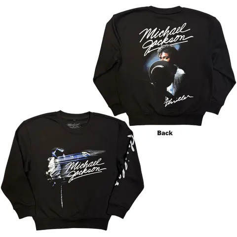 Unisex Sweatshirt-Shirt: Thriller / Hat Poses (Black) (Back Print)