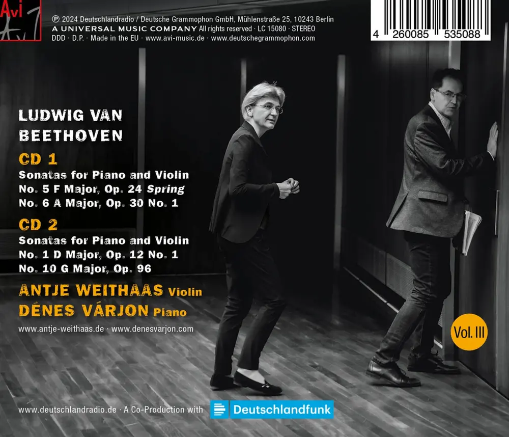 BEETHOVEN, VIOLIN SONATAS NOS 1, 5, 6 & 10