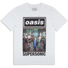 Unisex T-Shirt: Supersonic Single Cover (White) (Ex-Tour) thumbnail
