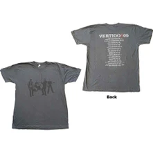 U2, Tričko Vertigo Tour 2005 Live, Unisex, Šedá