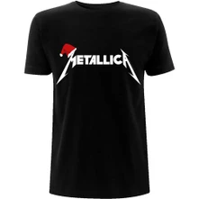 Metallica, Tričko Santa Hat Logo, Unisex, Čierna
