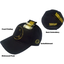 Nirvana, Šiltovka Smiley, Unisex, Čierna