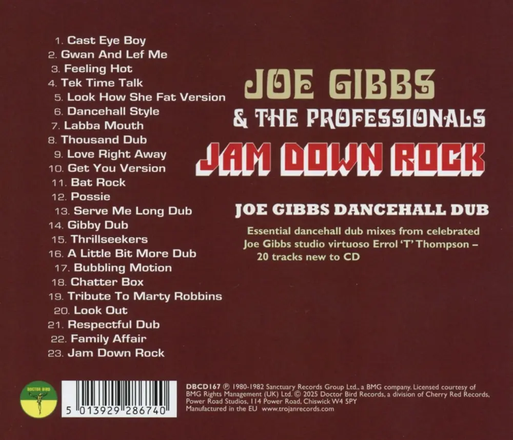 Joe Gibbs & The Professionals – JAM DOWN ROCK - JOE GIBBS DANCEHALL DUB (CD)