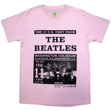 The Beatles, Tričko Washington '64 Promo, Unisex, Ružová