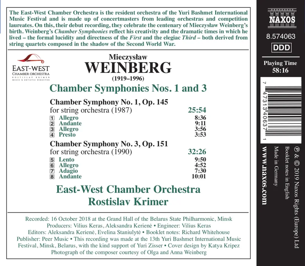 CHAMBER SYMPHONIES NOS.1 AND 3