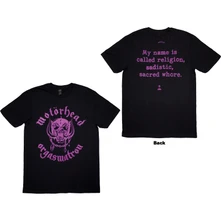 Motörhead, Tričko Orgasmatron Lyric, Unisex, Čierna