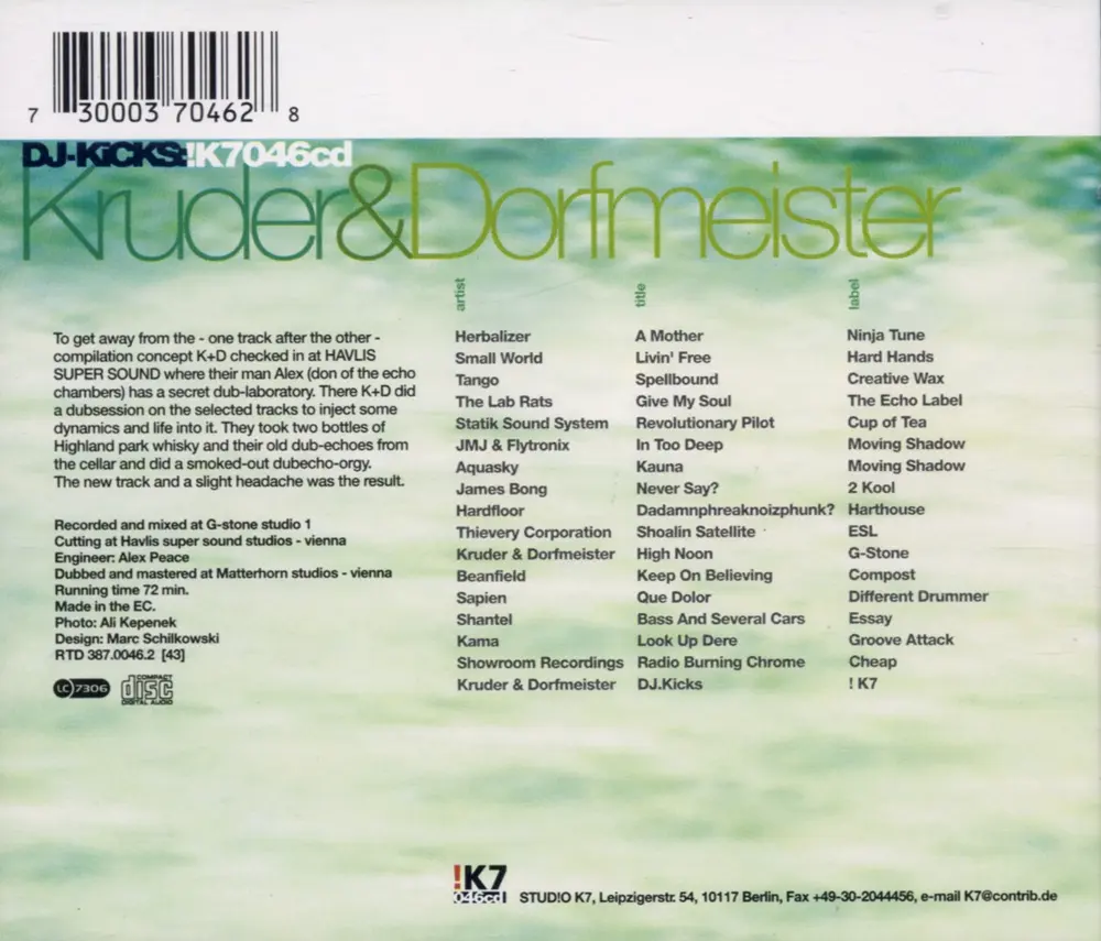 Kruder & Dorfmeister – DJ KICKS (CD)