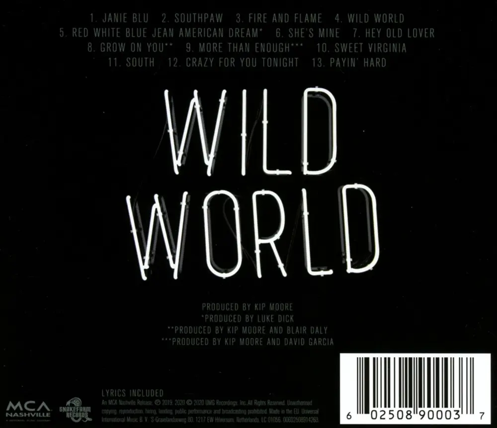 Kip Moore – WILD WORLD (2020) (CD)