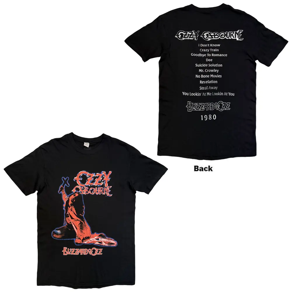 Unisex T-Shirt: Blizzard Of Ozz Tribute (Black) (Back Print)