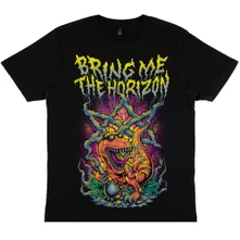 Bring me the horizon, Tričko Smoking Dinosaur, Unisex, Čierna
