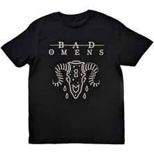 Bad Omens, Tričko Ram Skull, Unisex, Čierna