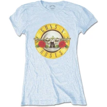 Guns N’ Roses, Tričko Classic Bullet Logo, Žena, Modrá
