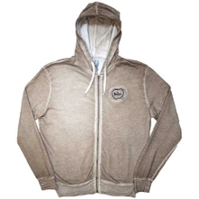 The Beatles, Mikina na zips Apple Logo Stone Wash, Unisex, Natural