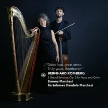 Simona Marchesi & Barbara Bertoldi, CD GOOD BYE, GREAT ARTIST. TRULY YOURS, BEETHOVEN - 3 GRAND SONATAS, OP. 5 FOR HARP AND CELLO