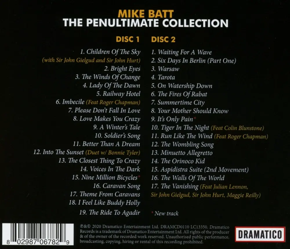 MIKE BATT THE PENULTIMATE COLLECTION (CD)